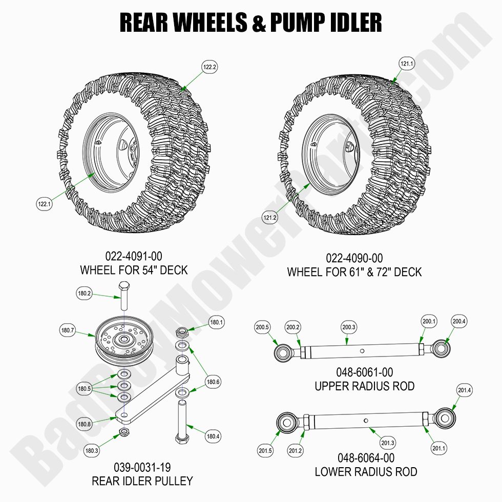 2022 Rogue Rear Wheel & Pump Idler
